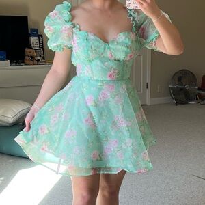 Bridgerton style Afternoon Tea Puff Sleeve Dress